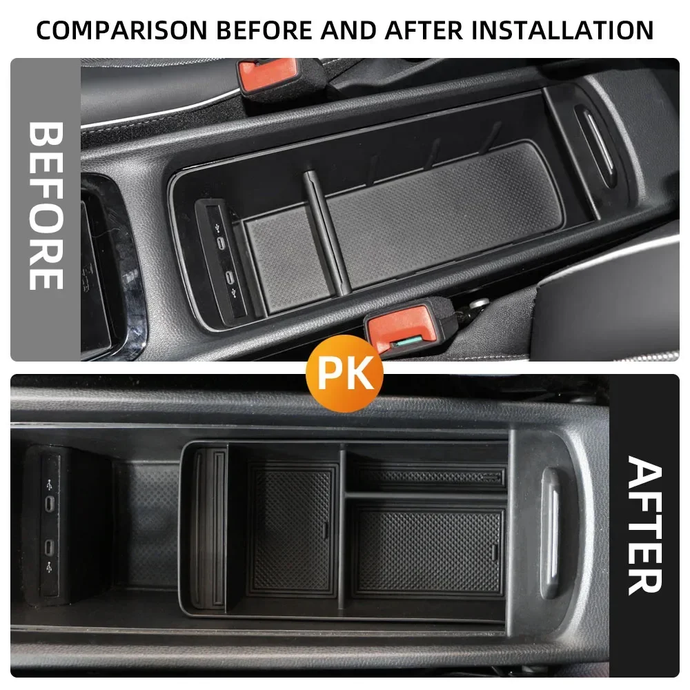 For Volkswagen VW ID.3 ID3 2021-2024 Center Console Armrest Storage Box Partition  Compartment Separation Clapboard  Accessories