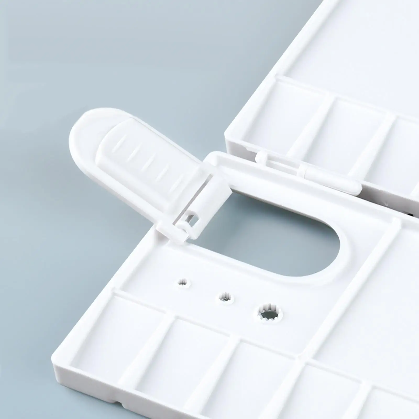 25 Grids Watercolor Palette Tray with Finger Hole Empty with Brush Holes for Acrylic Oil Painting Flip Foldable Paint Palette
