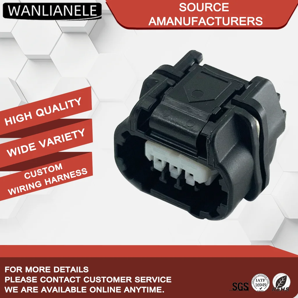 

50 комплектов 3-контактных герметичных водонепроницаемых автомобильных электрических разъемов (гнездо) 90980-12A19