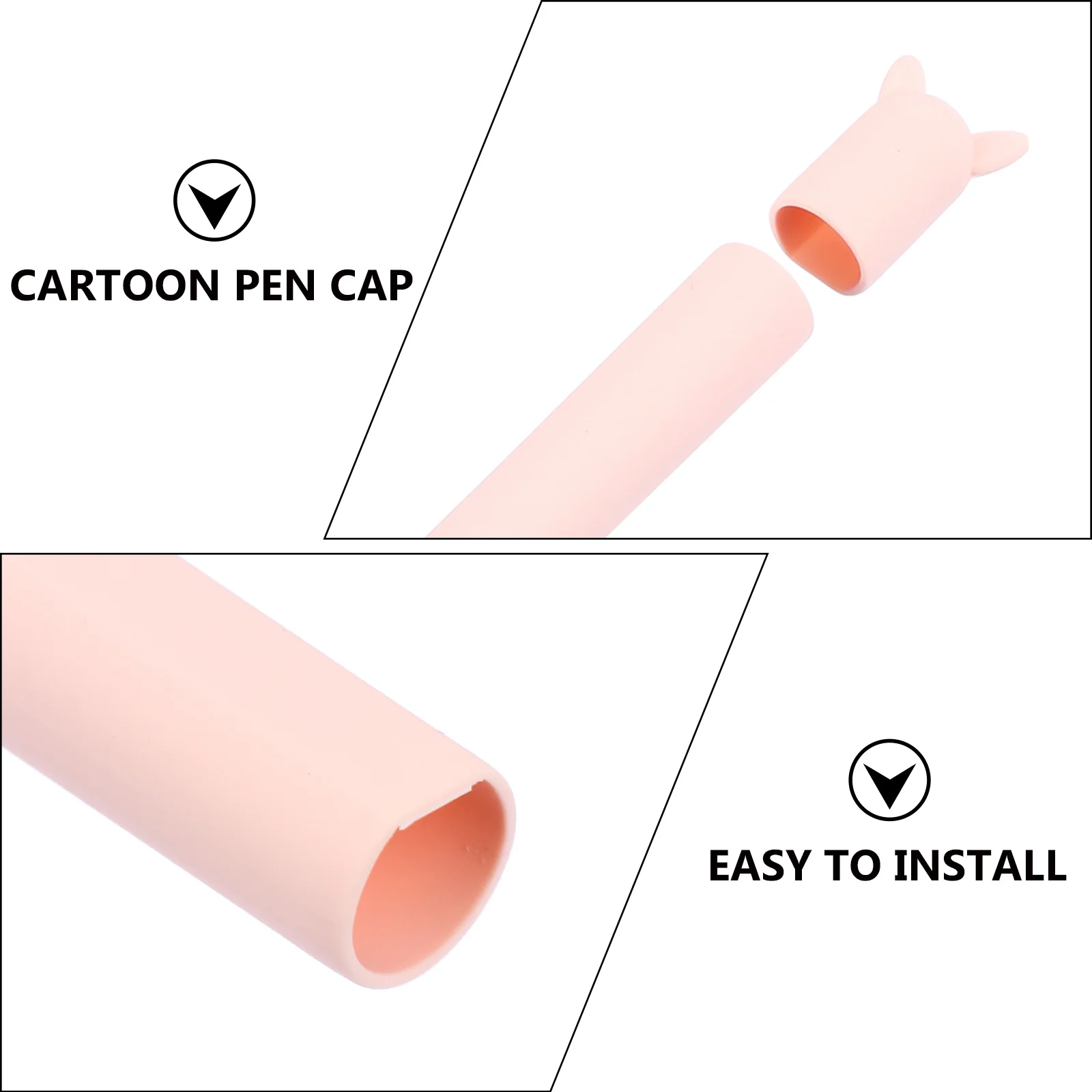 

Stylus Pen Cover Silicone Rabbit Ears Sleeve Easy Install Non-Slip Protective Case 360 Full Protection Compatible Pencil 2