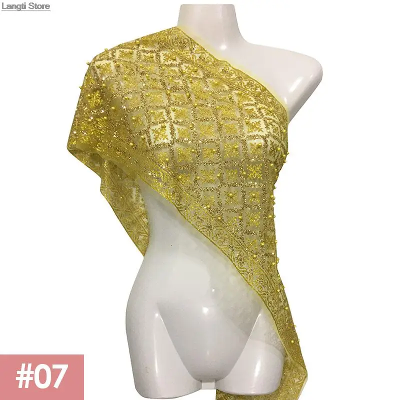 Women Summer Shawl Wrap Glitter Bead Mesh Shirts Southeast Asian Style Party Festival Dai Thai Traditional Thailand Costume