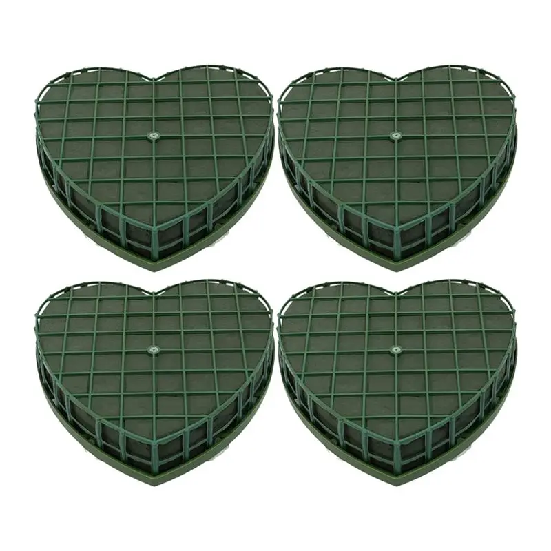 

Happy Too. 4 шт. пенопластовые блоки в форме сердца для флористики, зеленые, с присосками, для искусственных цветов
