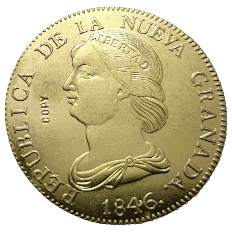 1846 Colombia 16 Pesos (Republic of Nueva Granada) Gold Copy coin