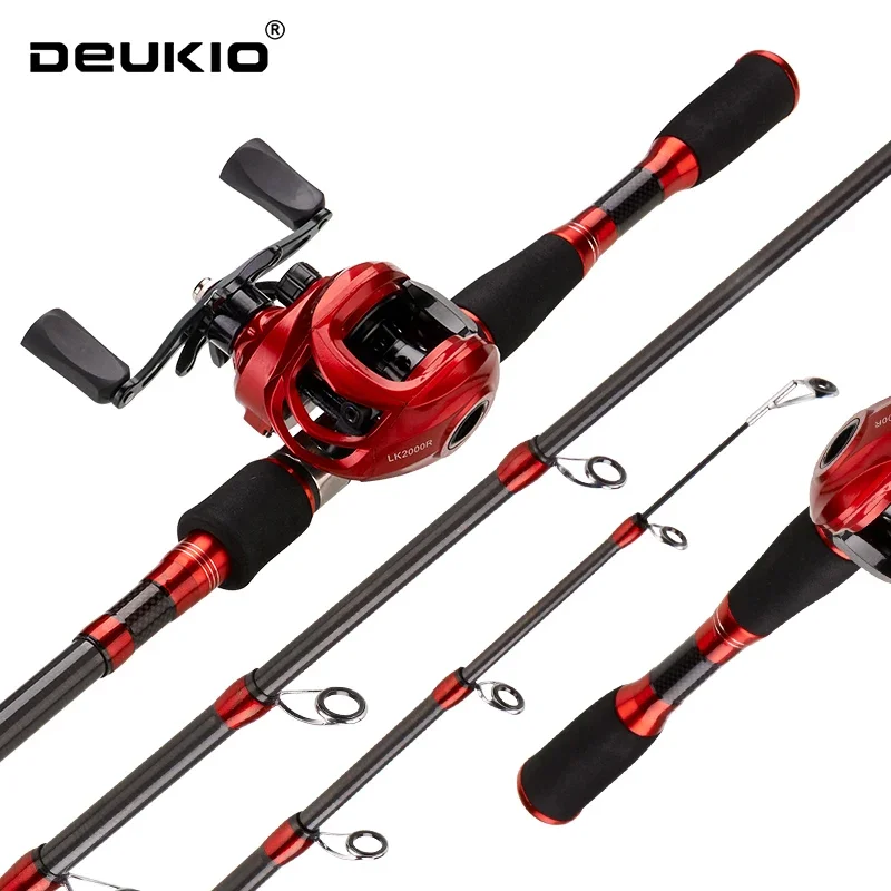 deukio-釣り竿リールコンボ-18m-21m-24m-カーボンファイバーキャスティングロッドと-72-1-ギア比左ハンドルベイトキャスティングリール