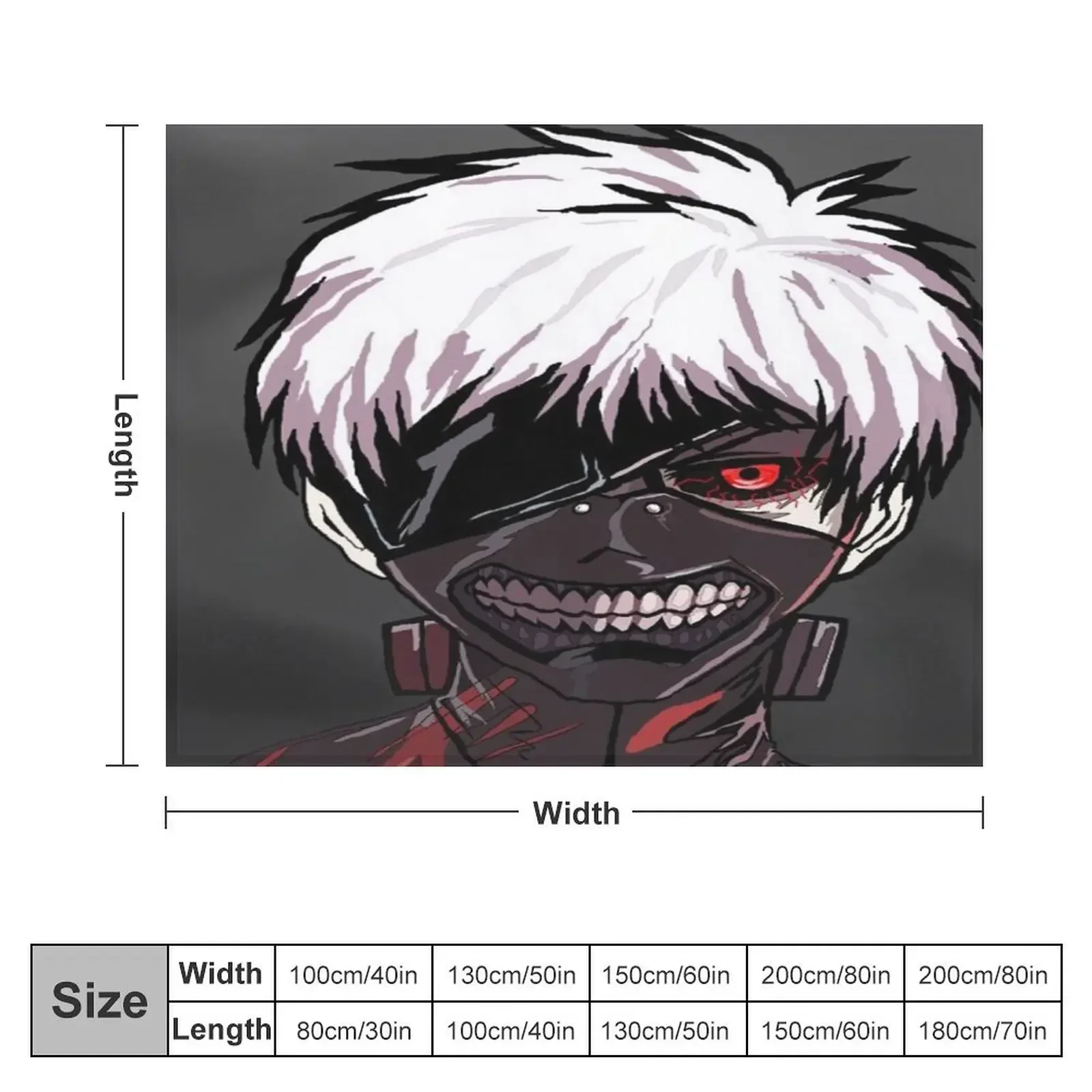 Ken Kaneki Digital Throw Blanket Retros heavy to sleep Blankets