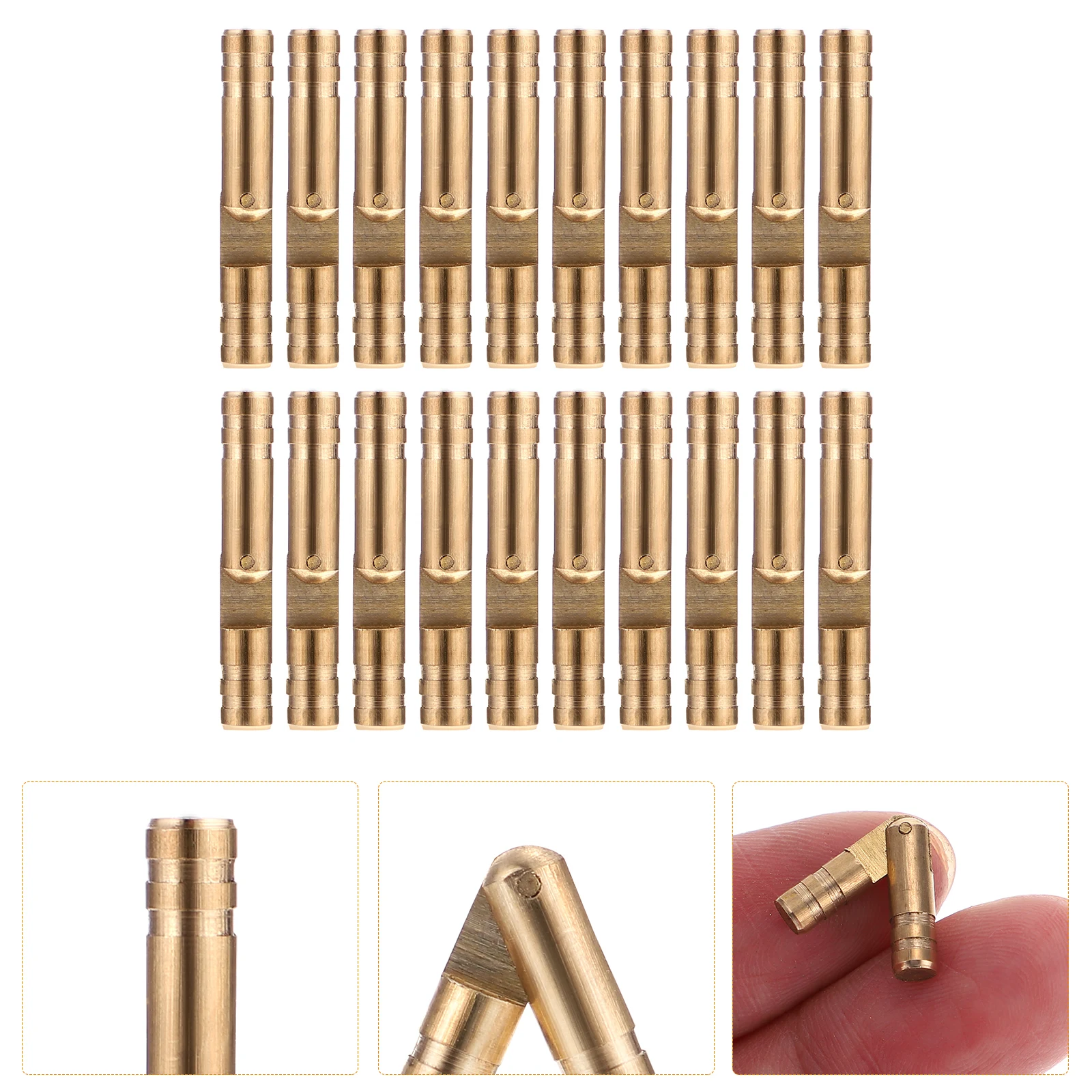 

20pcs Copper Hinges Mini Case Jewelry Box Hinge Support Connecting Door Cabinet Durable NonRust WearResistant