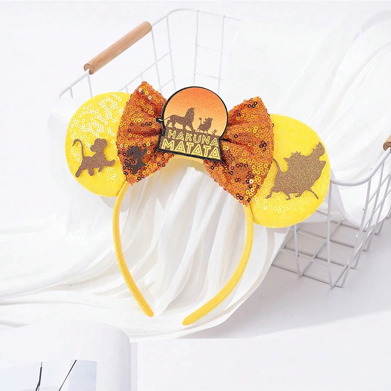 1pc Lion King Ear Headband – Sparkly Sequin Ears with Bow, Eye-Catching for Parties & Dress-Up. view 4