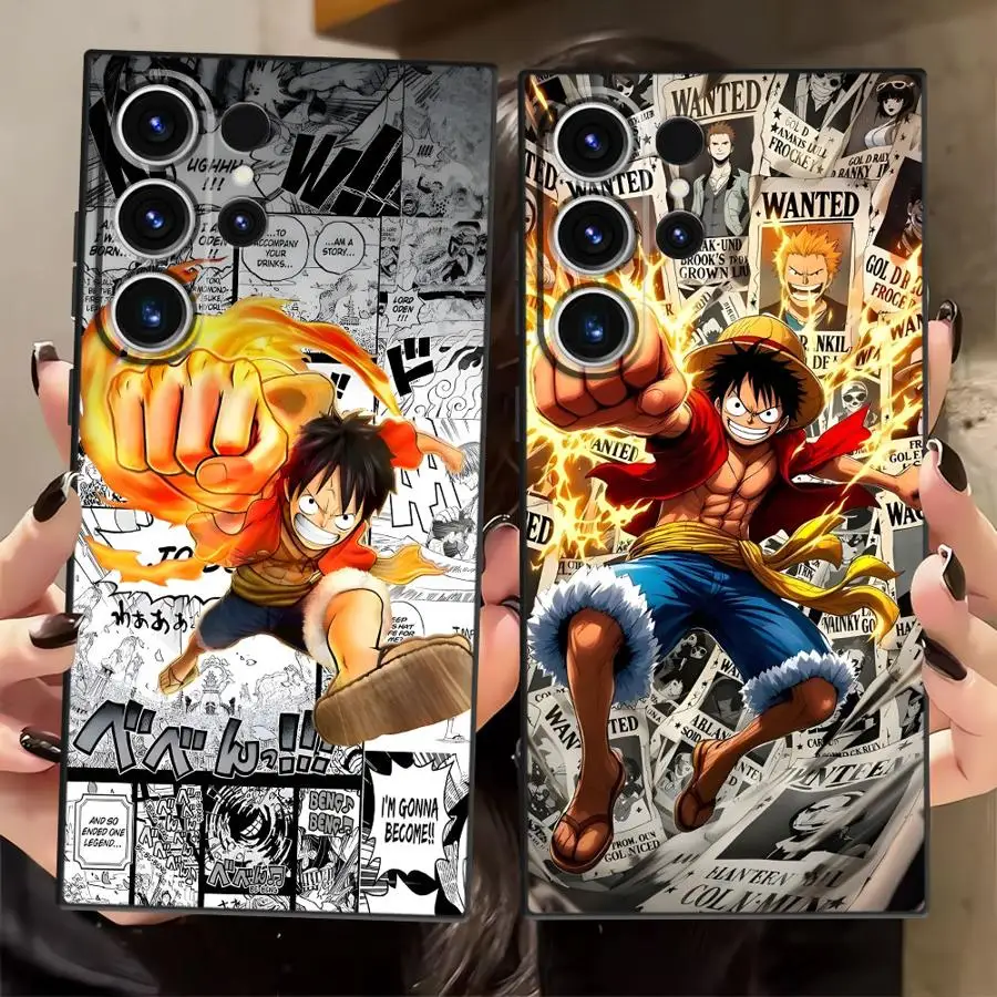Soft Back Phone Cover Case for Samsung Galaxy S23 FE S22 S21 S25 Ultra S9 S25+ S24+ S20 S24 Plus One Piece Luffy Comic