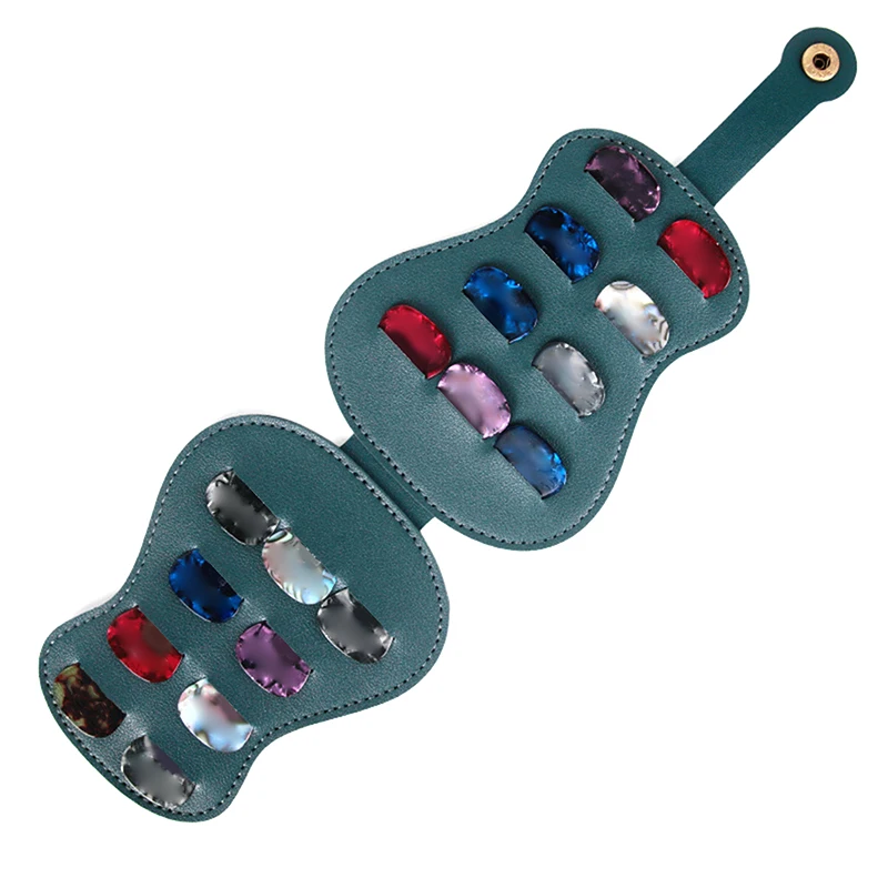 Vintage PU Leather Guitar Paddle Storage Bag Large Capacity Versatile Perfect For Currency