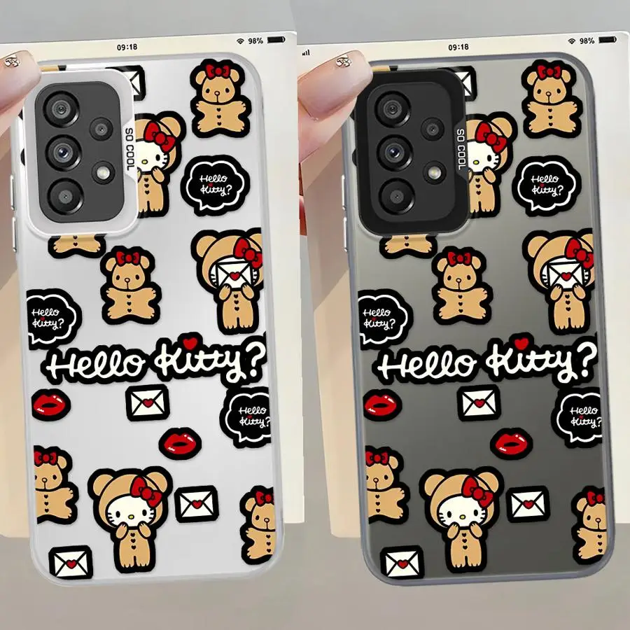 Cute Sanrio Hello Kitty Case for Samsung Galaxy A17 A54 A12 A72 A34 A37 A26 A50 A57 A25 A15 A16 A56 A23 A31 A07 A71 A14 A51 A04