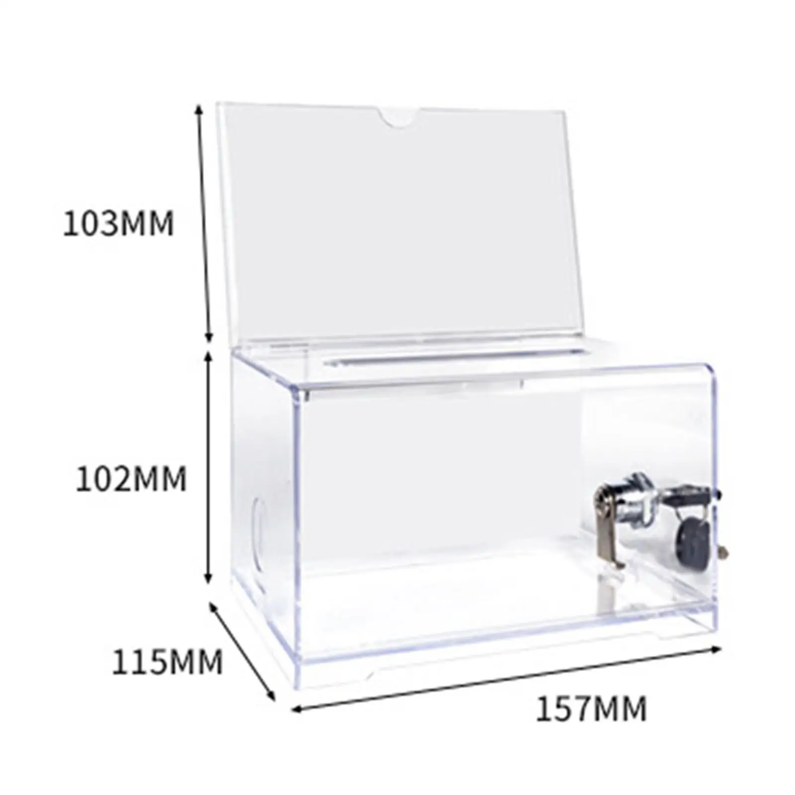 Business Card Collection Box Voting Box Multifunctional Lightweight Donation Case Storage Organizer for Desktop Reception