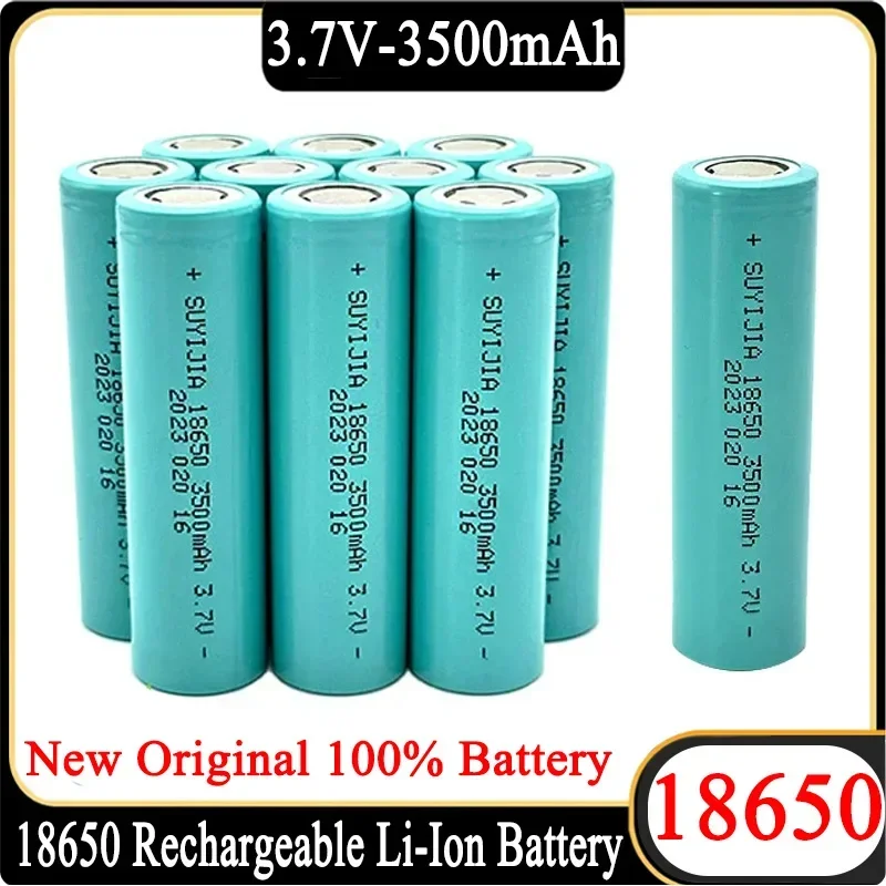 1-10pcs 3.7V 3500mAh 18650 Battery 10A Discharging Lithium Liion Rechargeable Batteries for Flashlight Torch Headlamp Batteria