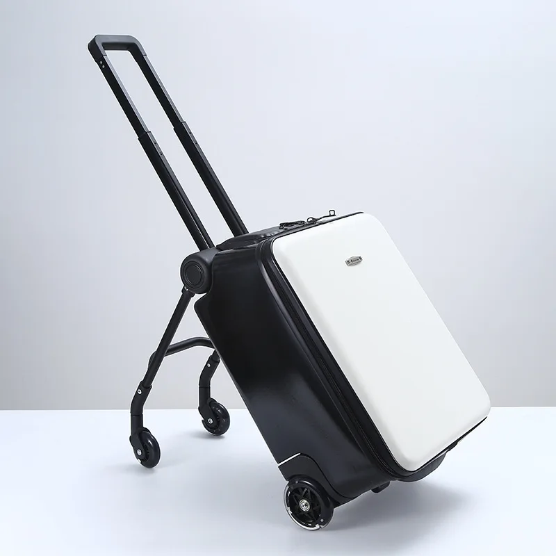 lid luggage box with universal wheels female small 20 inch business trolley box male side open travel box