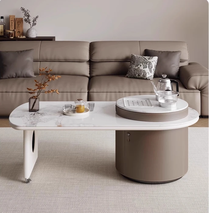 

Высококачественный журнальный столик в скандинавском стиле, встроенный современный простой чайный столик, вращающийся высококачественный журнальный столик