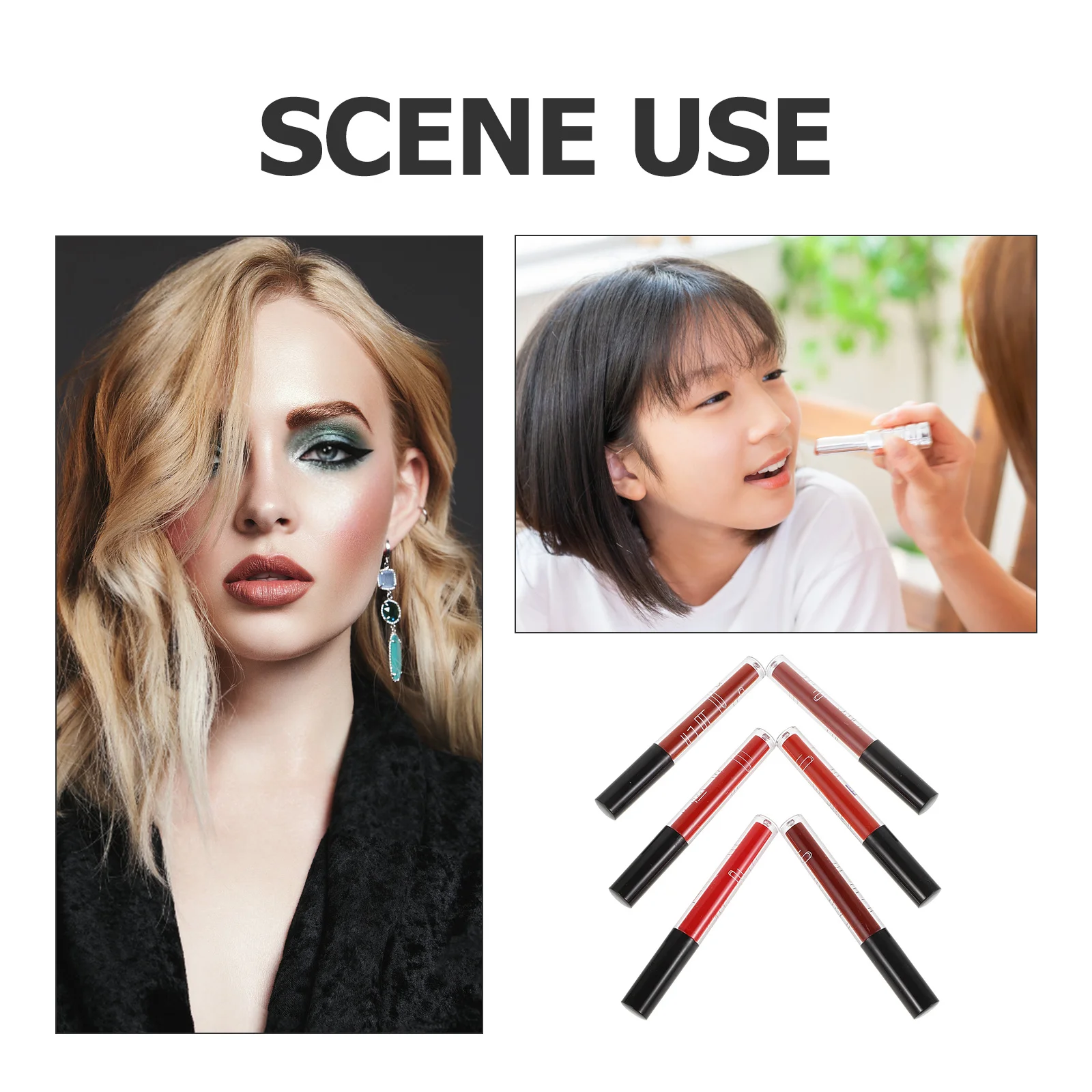 Ensemble de 6 gloss à lèvres mats, maquillage pour usage quotidien, gloss liquide portable pour coloration des lèvres, petit format compact, fournitures de maquillage pour femmes