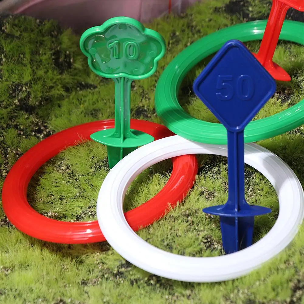 Gioco circolare di lancio di animali Gioco divertente Cerchio di cartone animato Giocattolo da lancio Ghiera di plastica genitore-figlio Giocattoli impilati Parco sulla spiaggia