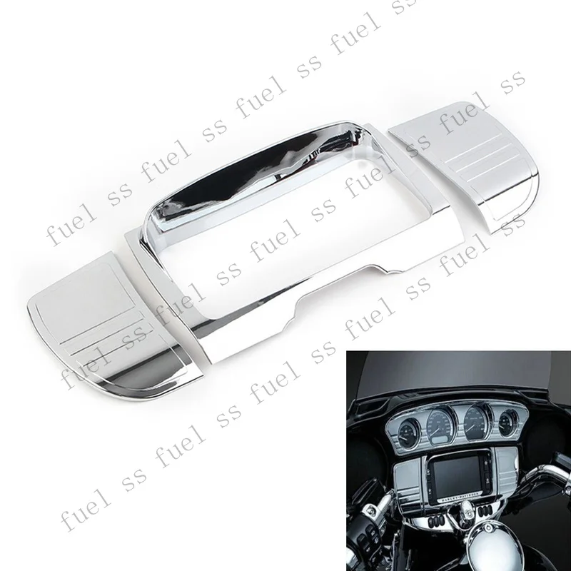 S+ Chrome Tri Line Stereo Trim Cover For Harley Touring Street Glide FLHX 2014-Up