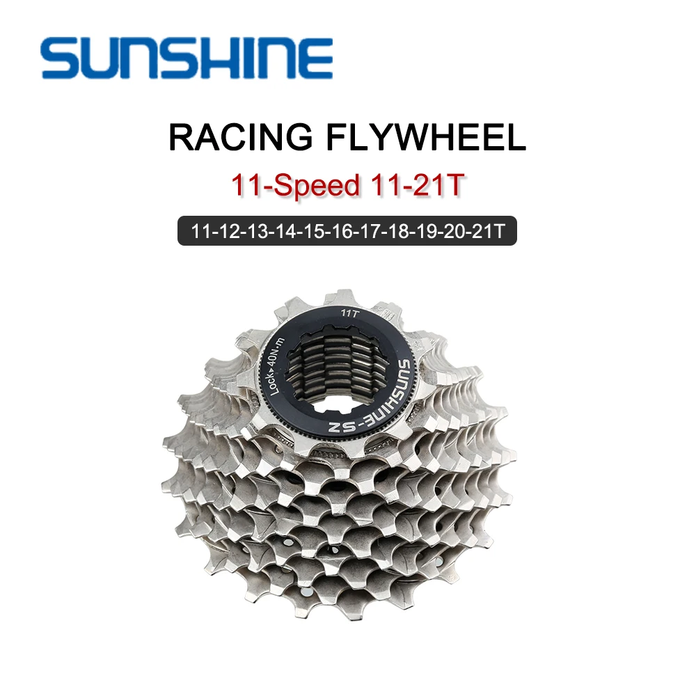 Sunshine Speed Bike Cassette 10S 11S 11-21T Bicycle K7 11V Road Bikes Ratchet 11 Speed Racing Bicycle 10V KMC X10 X11 Chain