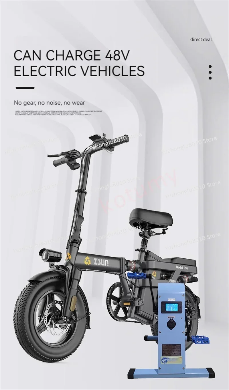 Portable High Power 350W Pedal Generator 5V/12V/48V Foot-Operated Mobile Phone Charger for Outdoor Activities