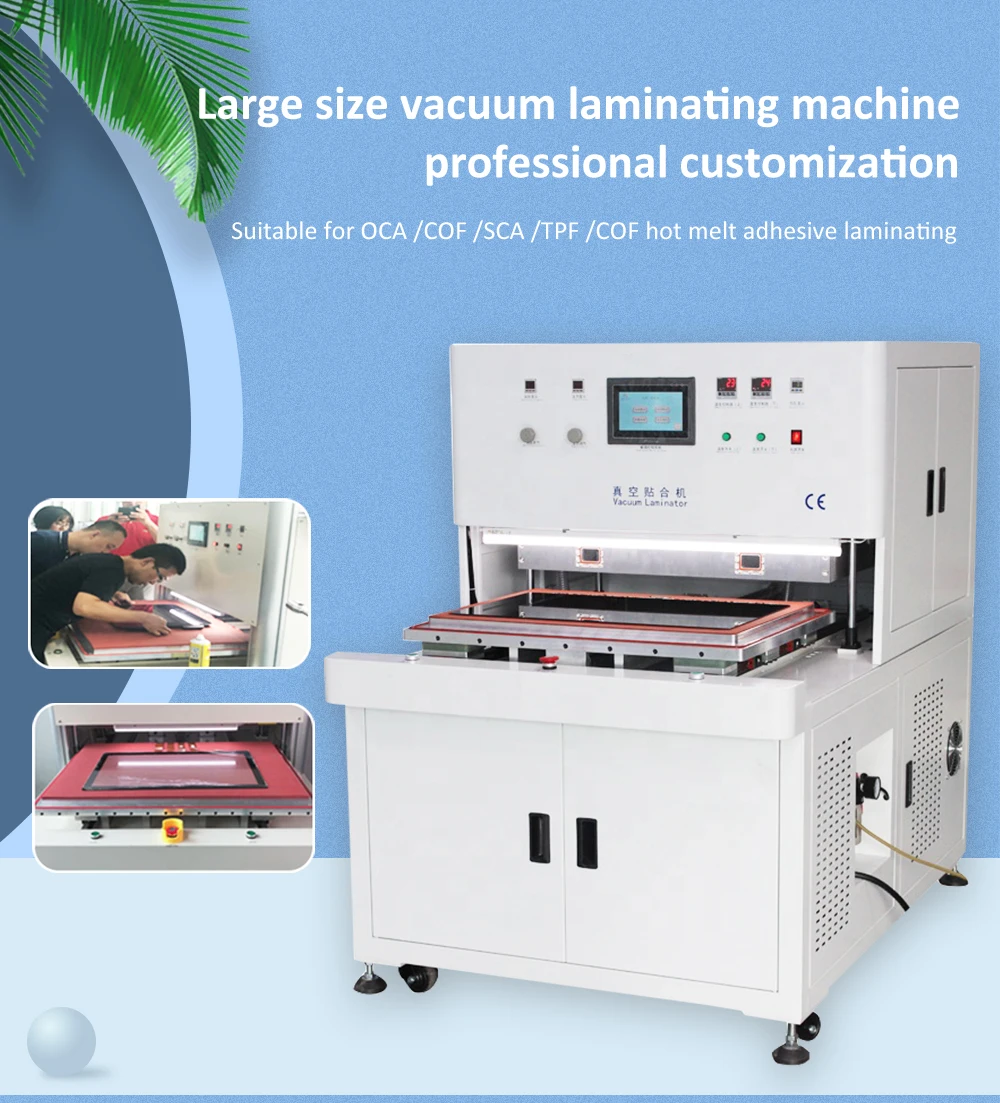 Large size 32/40/55/60/65 inch TV Led Airplane Screen Automatic Vacuum Laminator OCA SCA Lamination Machine