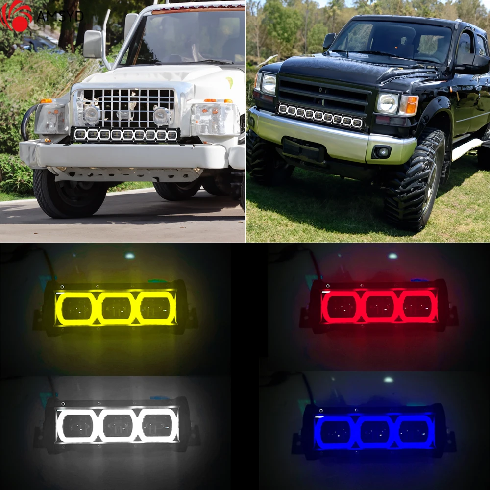 Universal LED Work Car Light 8‘’ 12V  Bright Spotlight Beam Flood Spotlight Work Light for Car Truck Trailer Light bar