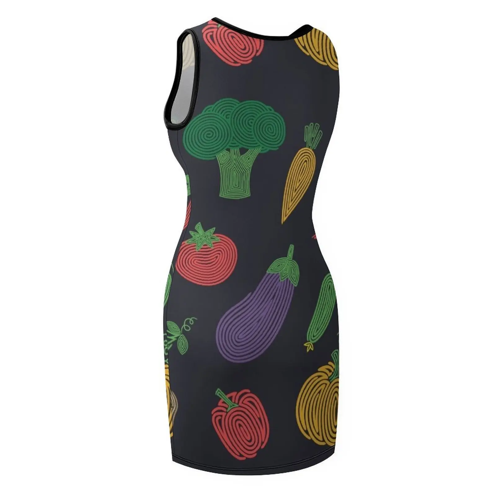 ชุดเดรสแขนกุด Hypno veggies สำหรับงานพรอม ชุดเดรสสำหรับโอกาสทางการ เทรนด์เสื้อผ้าสตรีปี 2025 ชุดเดรสค็อกเทล