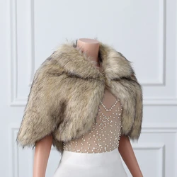 Wedding Accessories Bride Party Coat Women's Bolero Special Events Faux Fur Winter Thick Shawl Formal Wrap