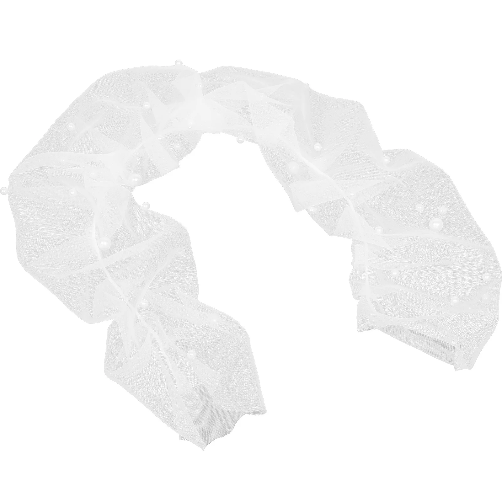 

1Pair Wedding Sleeves Detachable Tulle Mesh Removable Bridal Arm Covers Artificial Pearls Elegant Bridal Accessories