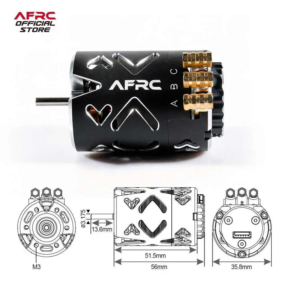 AFRC BM540 10.5T/SE160A ESC Programmable Brushless Power Kit For 1/10th Racing Drifting Off-Road On-Road Cars Upgrade