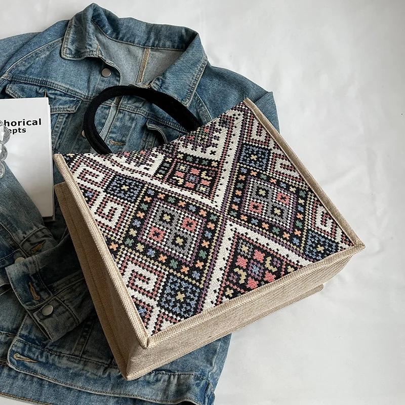 2025 NEW ethnic style Hot selling large capacity commuter bag female 2023 new fashion single shoulder Tote bag national style