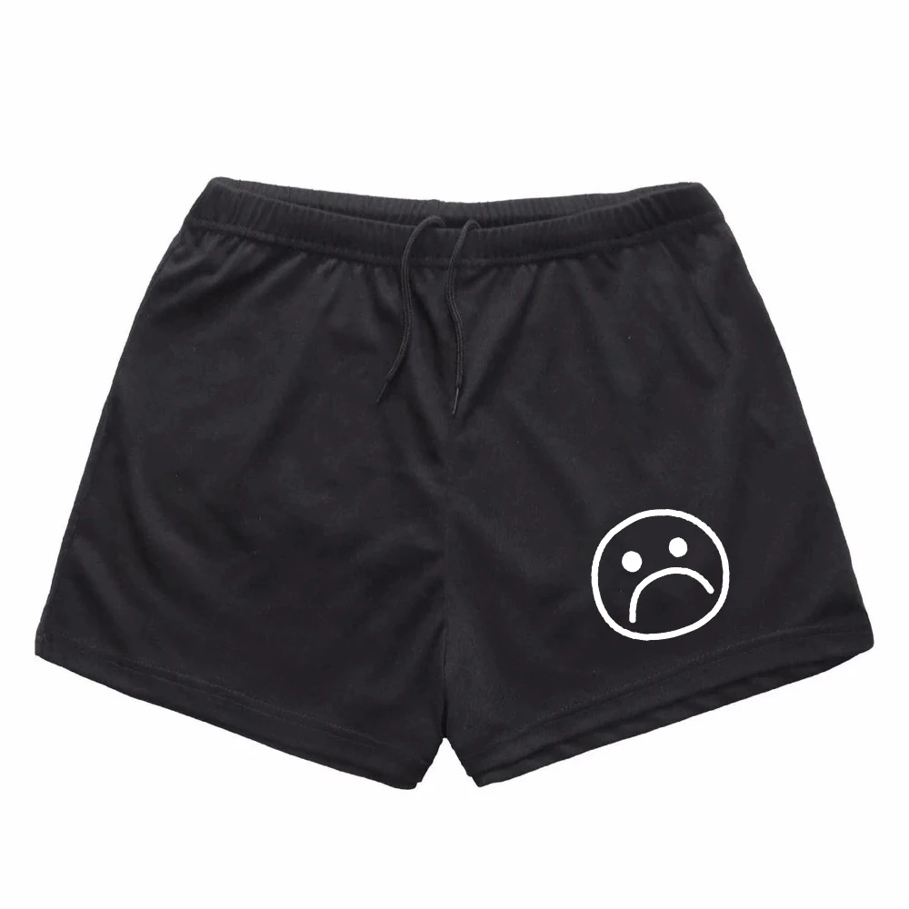 

Summer sports men's crying face printed pattern fitness pants breathable gym jogging comfortable affordable versatile shorts