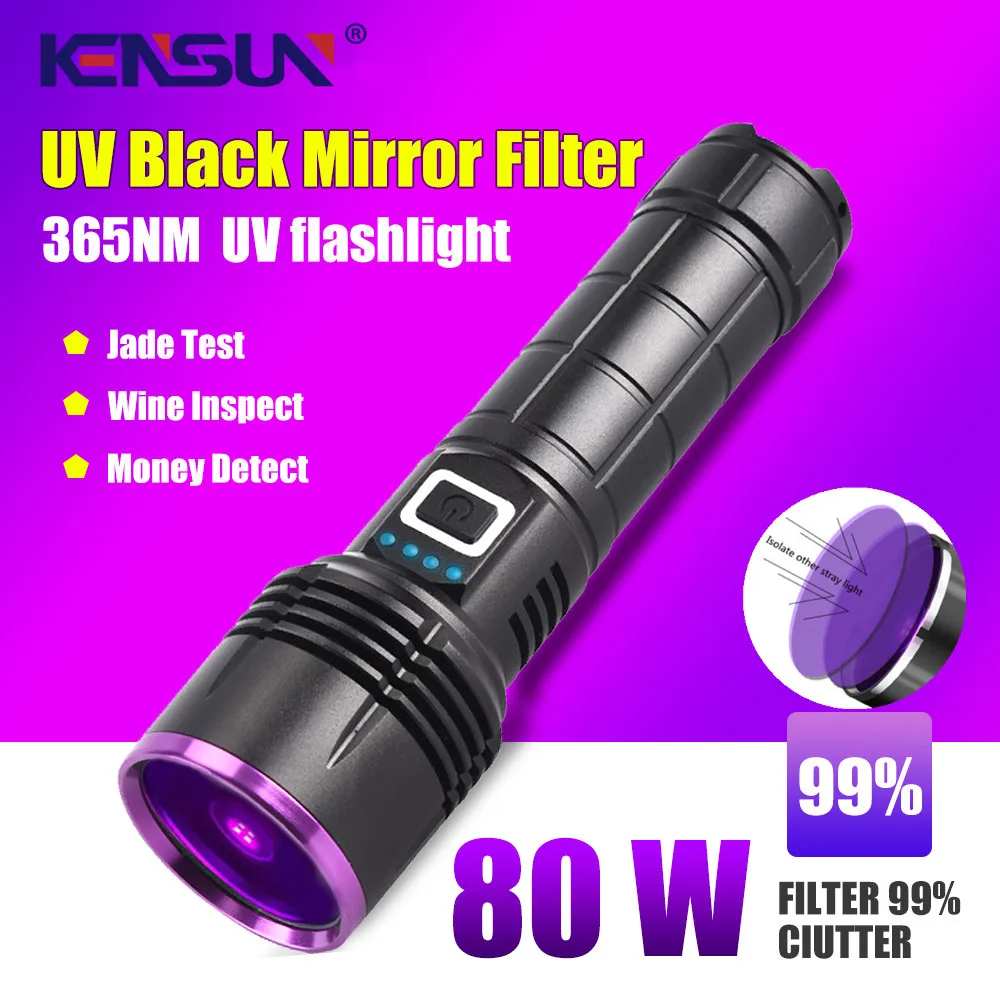 high-power-365nm-uv-flashlight-fluorescent-antigen-reagent-detection-lamp-uv-black-mirror-woodruff-special-identification-light
