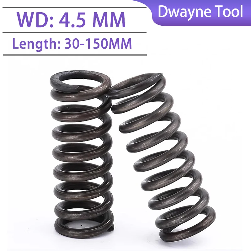 WD4.5mm High Carbon Steel Compression Springs - 65MN Heavy Duty Shock Absorption Return Coil for Automotive, Machinery, Molds