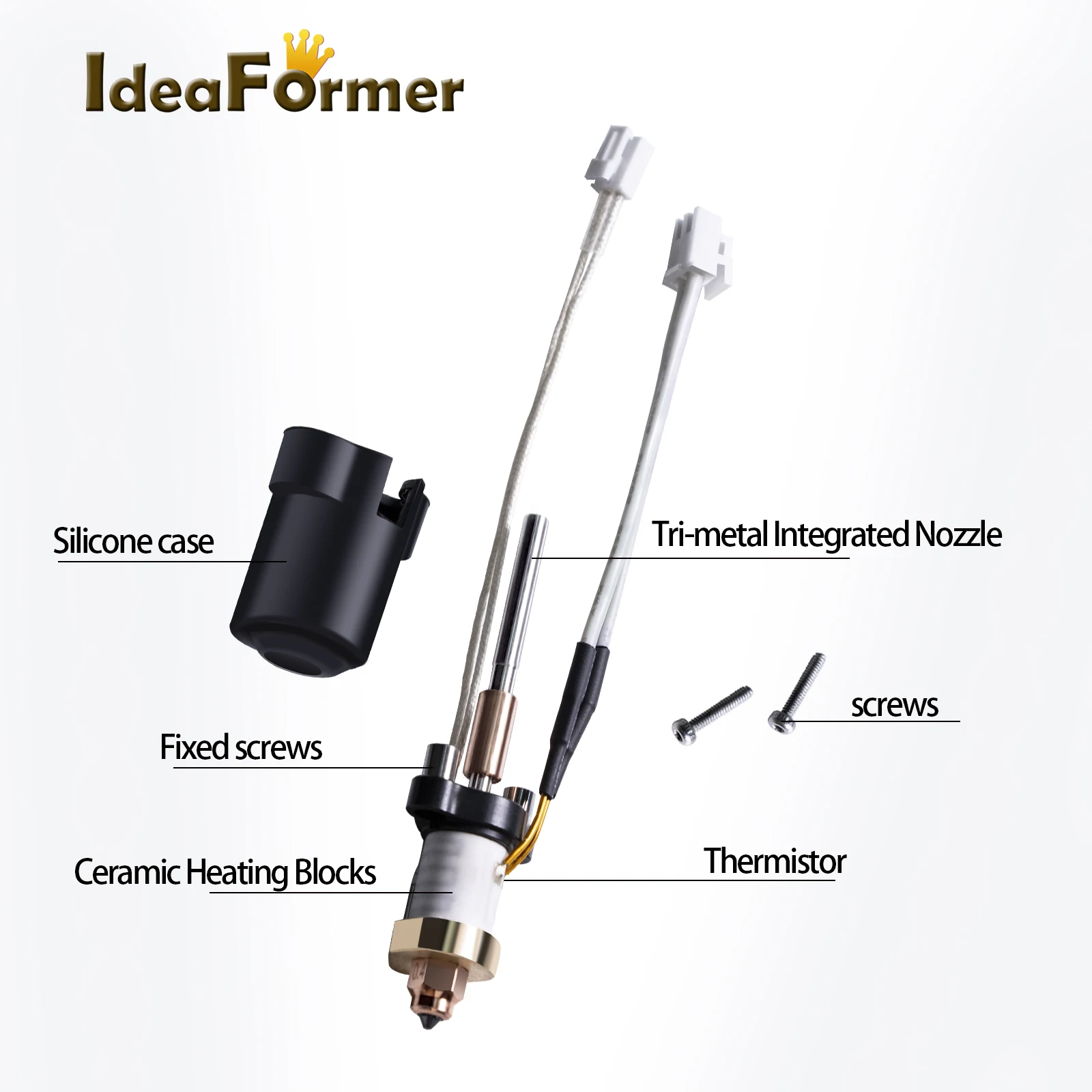 

Керамическая печатающая головка Ender 3 V3 Hotend 2025 Ender 3 V3 Plus, сопло для экструдера Ender 3V3 Plus, аксессуары для 3D-принтеров Hot End