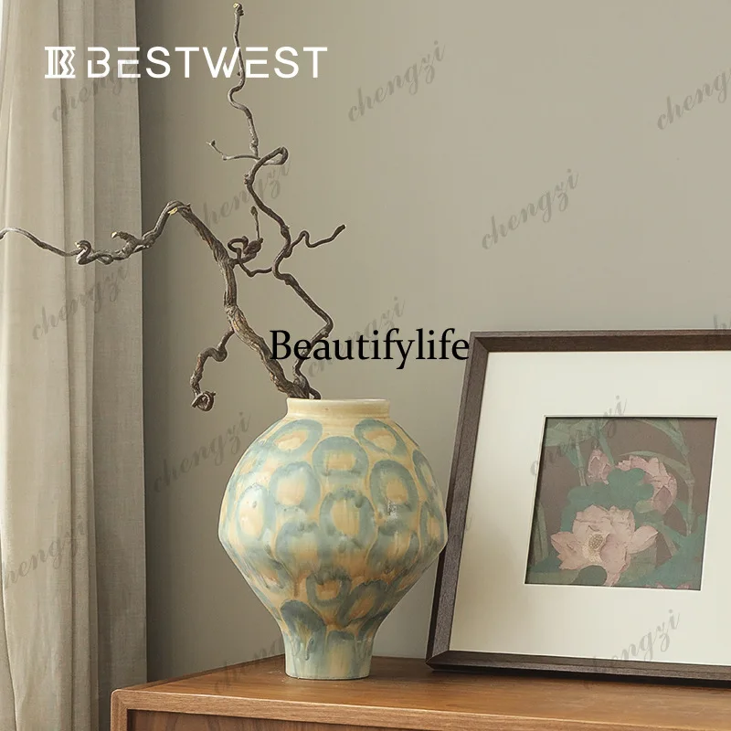 A95 Jingdezhen Ceramic Vase Home Furnishing Entrance Homestay Flower Arranger