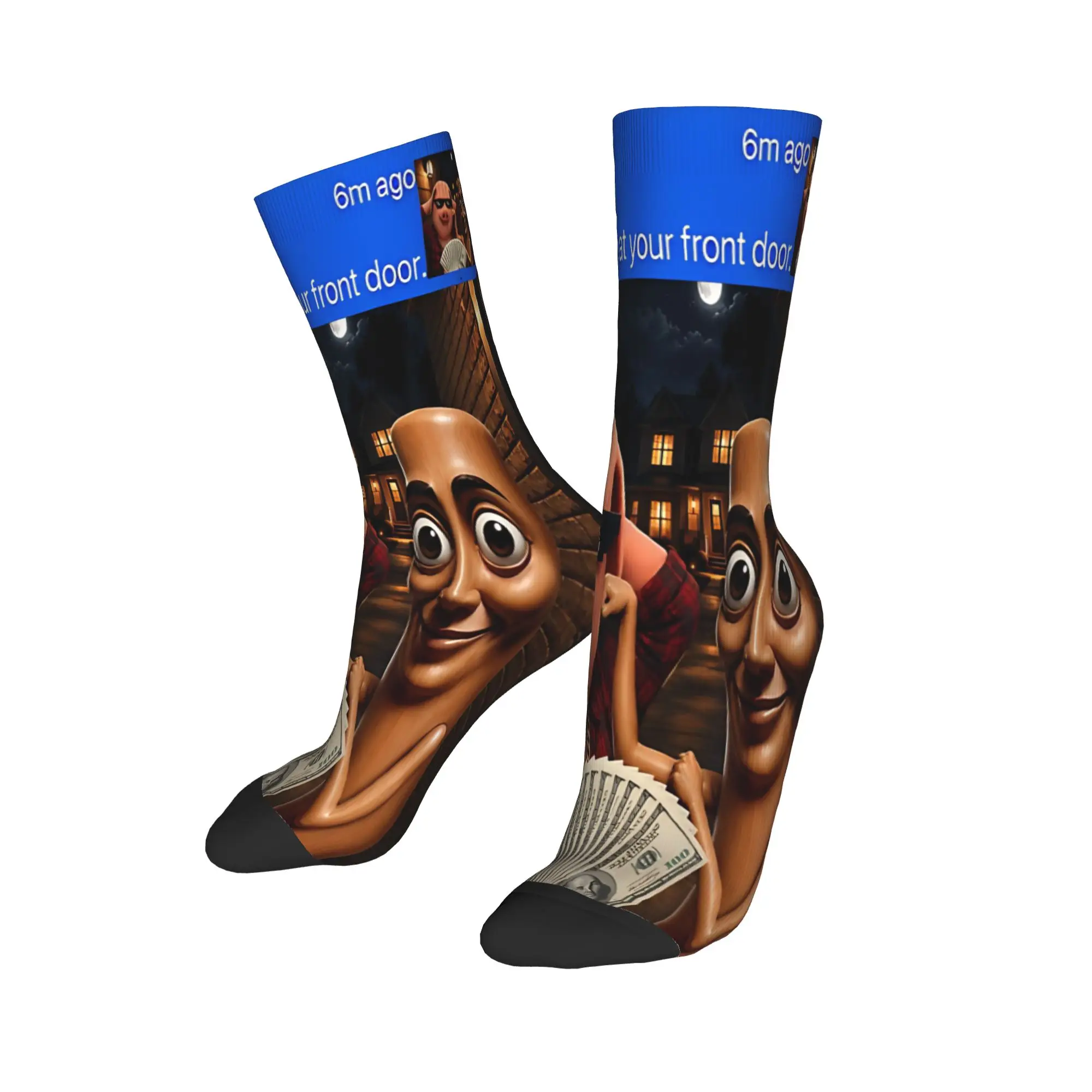 There Is Motion At Your Front Door Tung Tung Tung John Pork  Socks Merchandise For Men Women  Warm Socks