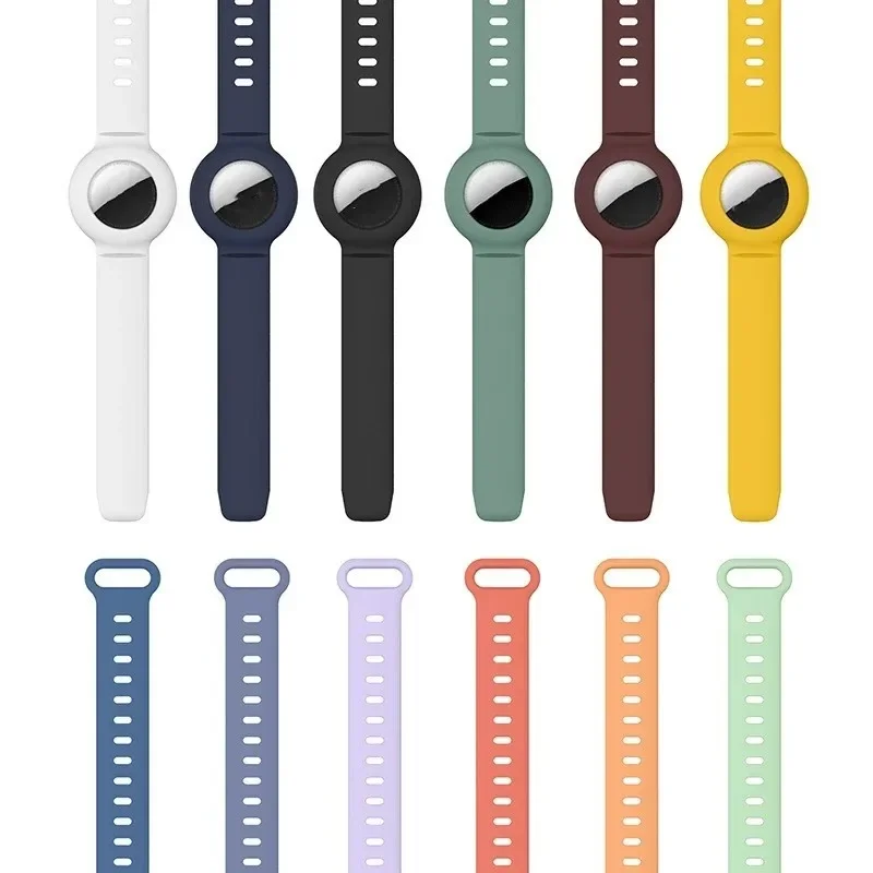 Etui na Apple AirTag silikonowy pasek Air Tag bransoletka chroniąca przed zgubieniem pokrowiec ochronny dla dzieci lokalizator lokalizator zegarka