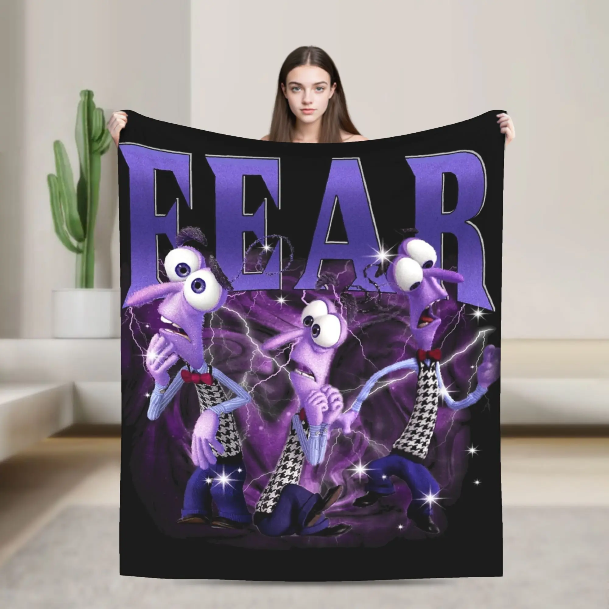 

Одеяло Fear Inside Out, флисовое летнее дышащее легкое тонкое одеяло для постельного белья, плюшевое тонкое одеяло для спальни