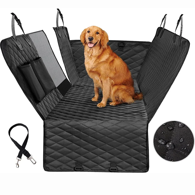 Capa para assento de carro para carro com assento traseiro à prova d'água para cães Tapete de viagem Protetor de almofada para rede de carro para cães e gatos