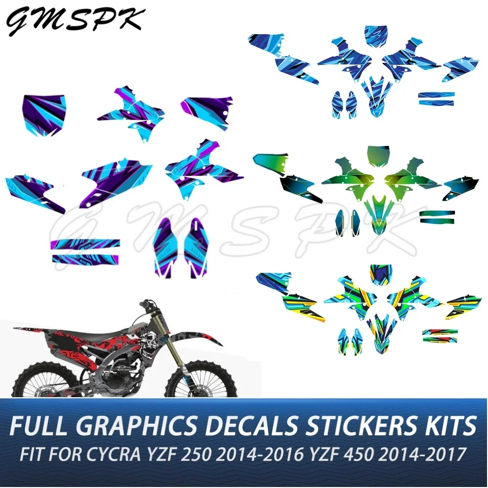 Motorcycle Graphics Background Decal Stickers Fit for Yamaha CYCRA YZF250 YZF 250 2014-2016 YZF450 YZF 450 2014 2015 2016 2017