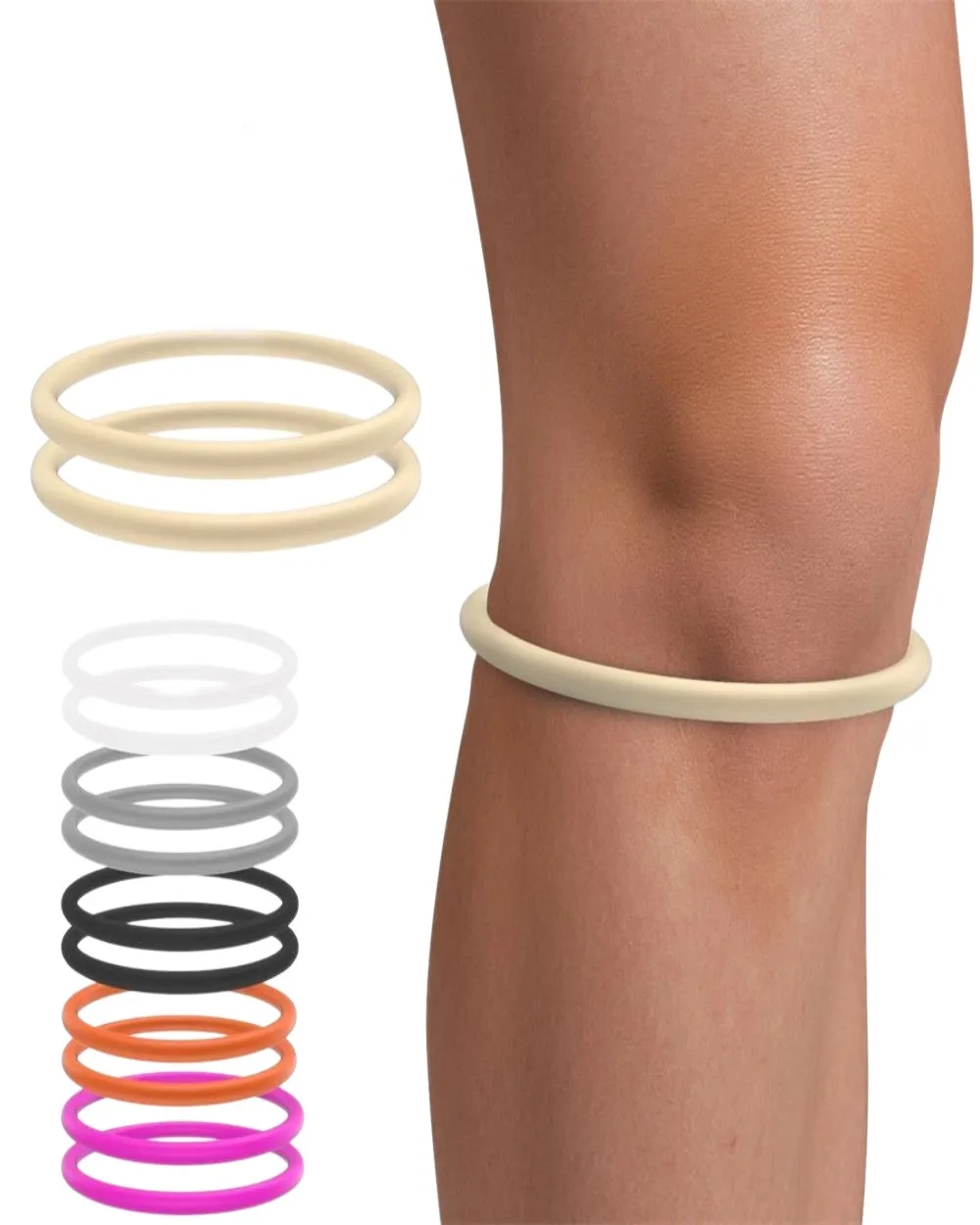 Ceinture de soutien du tendon de la rotule, soulagement de la douleur au genou et soutien du ceinture de genou stabilisatrice de rotule, adaptée à la randonnée, au football, au basket-ball, à la course, au pull du genou, au tennis, au volley-ball et au squat