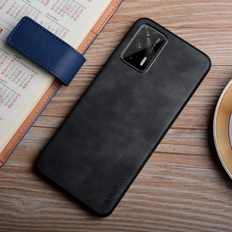 Case for Realme GT 5G Neo Flash Neo2T X7 Max Q3 Pro 5G smooth feel solid color pu leather cover