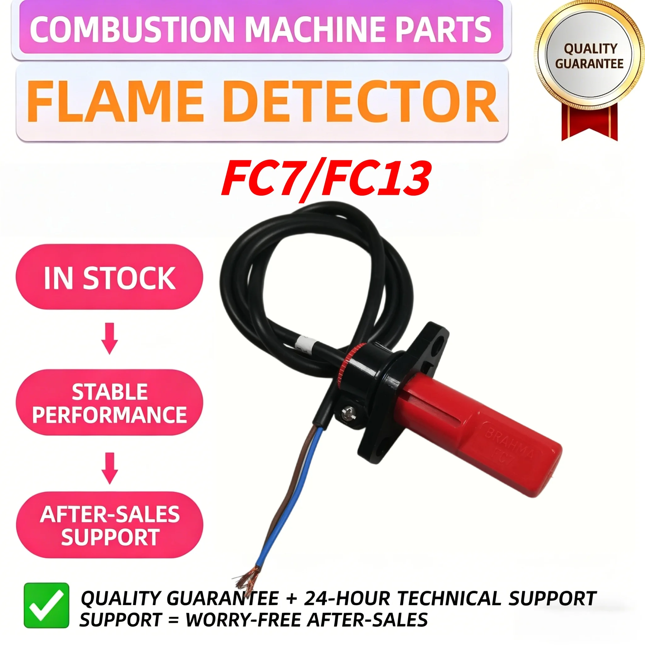 FC7 LDR Flame Detector FC13 Phototube Sensor for Diesel Burner Boiler Combustion System Maintenance Parts, 24h Fast Shipping
