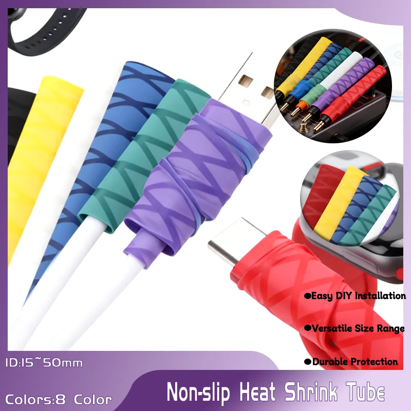 

(ID 15-50mm) for A Secure Comfortable Handle on Fishing Rods & Rackets Heavy-Duty Non-Slip Grip Sleeve 1M Heat Shrink Tubing