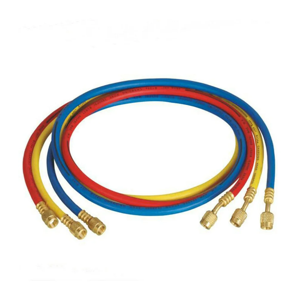 

72-дюймовый шланг кондиционера для зарядки шлангов хладагента R404 R502 R134A 600 фунтов на квадратный дюйм SAE фитинг маслостойкий прочный резиновый