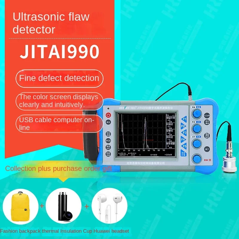 990 portable ultrasonic flaw detector for nondestructive testing of weld crack bubble steel structure