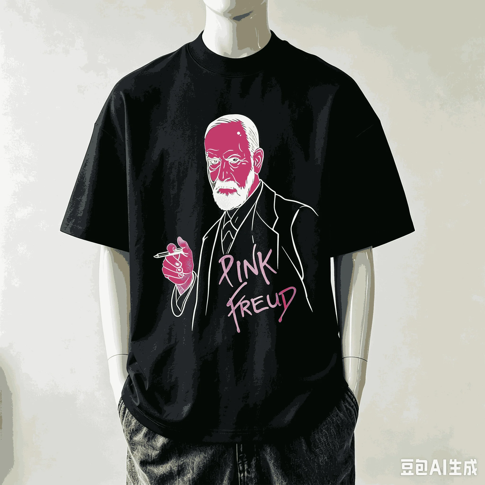 Pink Freud for Fan Gift T-shirt Men Women Harajuku Oversized Unisex Short Sleeve Streetwear high quality Couples Comfortable tee