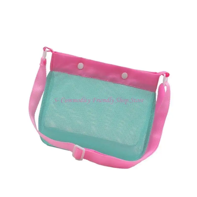 85AE Kinder-Strandtasche, bunte Tasche zum Aufbewahren von Sandspielzeug und Muscheln bei Outdoor-Aktivitäten,