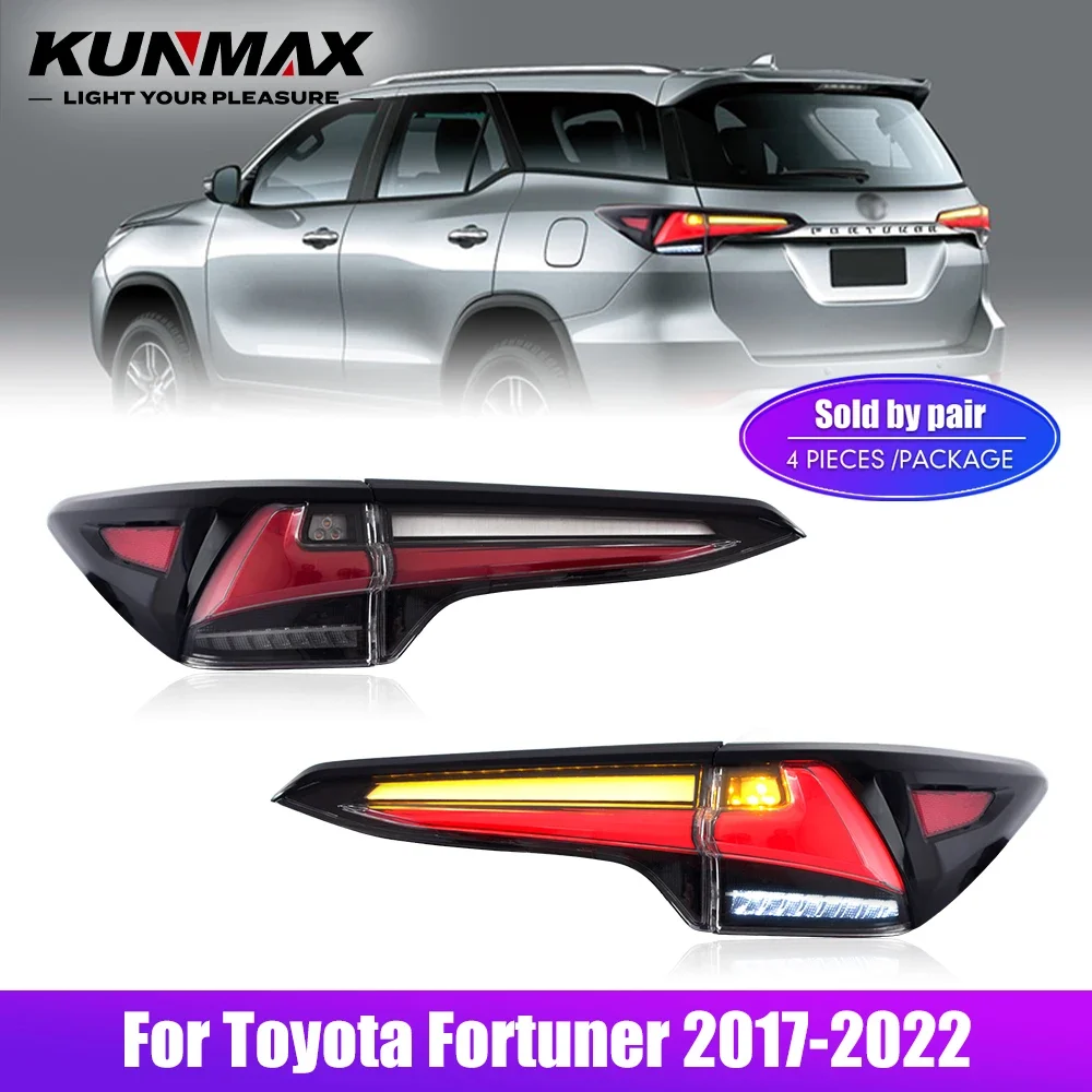 

Pair Of LED Tail Lights For Toyota Fortuner 17-22 DRL Reverse Brake Turning Signal Car Rear Tail Light Assembly Plug And Play