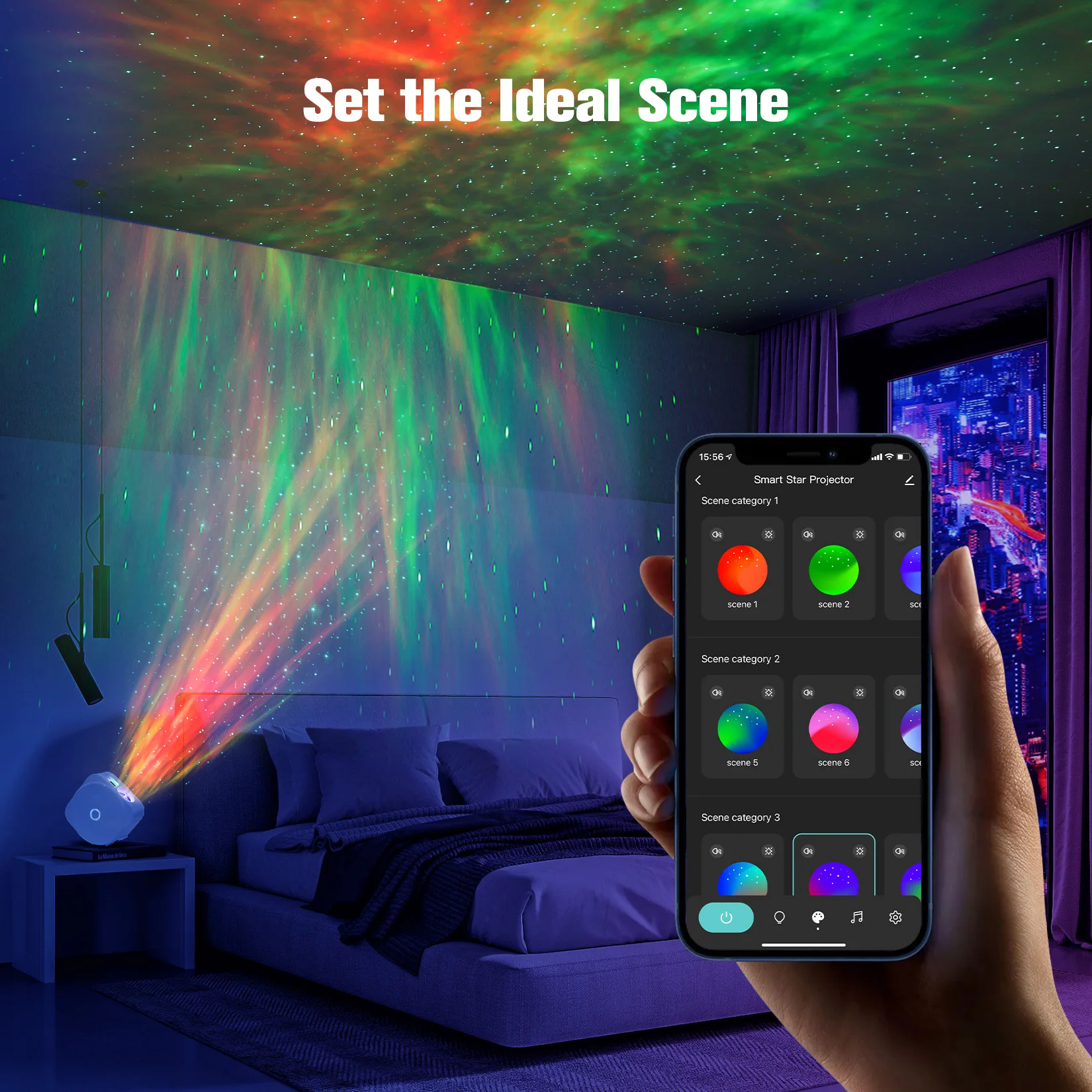 Galaxy Projector Light Tuya Smart Life Smart Star Projector APP Work With Alexa Google Home Colorful Starry Sky LED Night Light